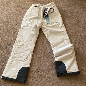 White womens ski pants- size 8-10. Never been worn